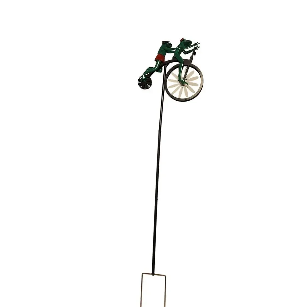 Vintage Bicycle Yard Lawn Windmill Decoration Frog Bicycle Model Garden Decor